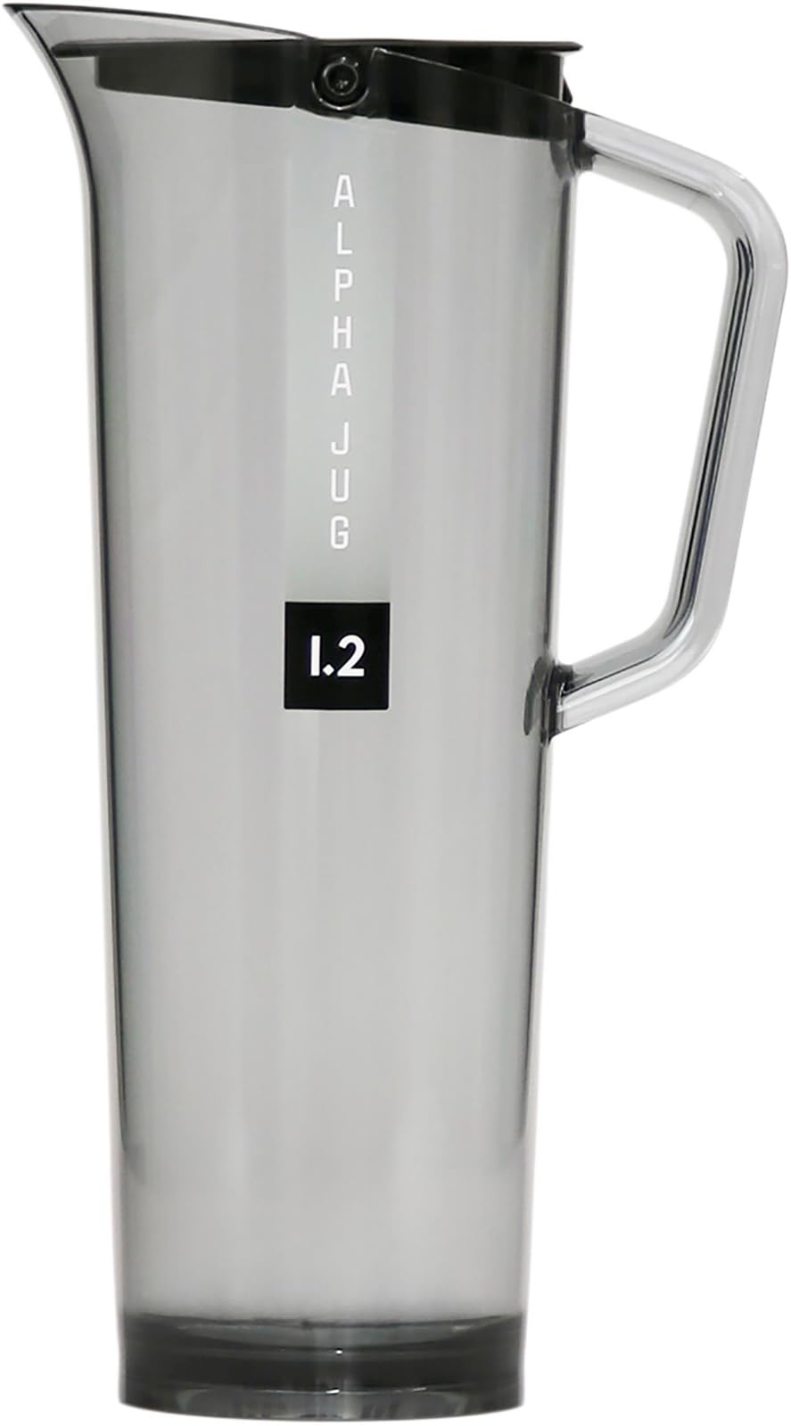Takeya Alpha Jug, 0.3 gal (1.2 L), Clear Black, Stylish, Simple, Jug, Cold Water Bottle