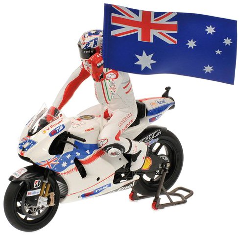 Kyosho 27 C. Stoner with Figure Minichamps 1/12 Ducati Desmosedici GP09 2009 Moto GP Australia # (Japan Import)