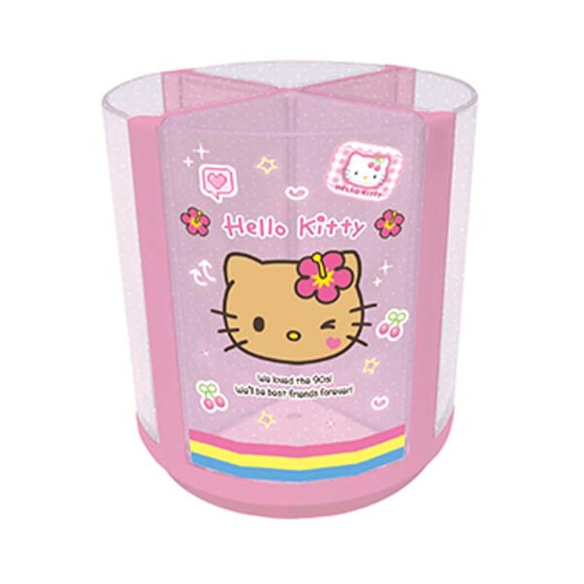 K Company CPE9-KTHI Hello Kitty Spinning Pen Stand, Tan H4.3 x φ3.9 inches (110 x 100 mm)
