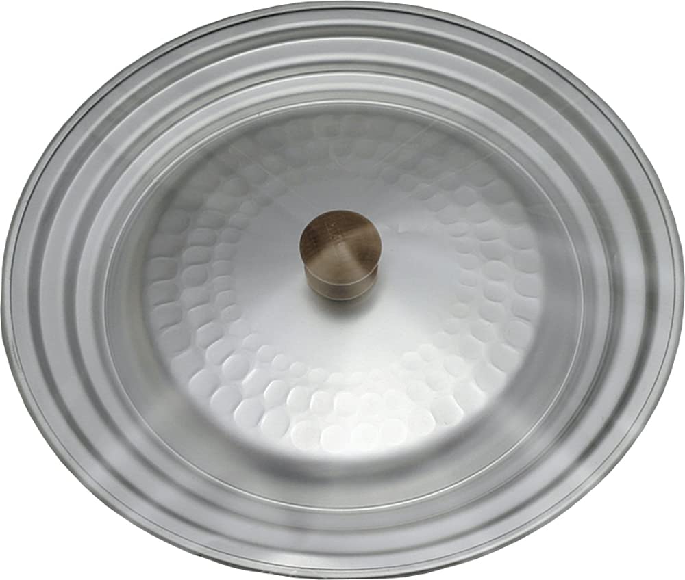 Taniguchi Metal Snow Flat Pot Lid 6.3-7.1 inches (16-18 cm), 7.9 inches (20 cm), Made in Japan