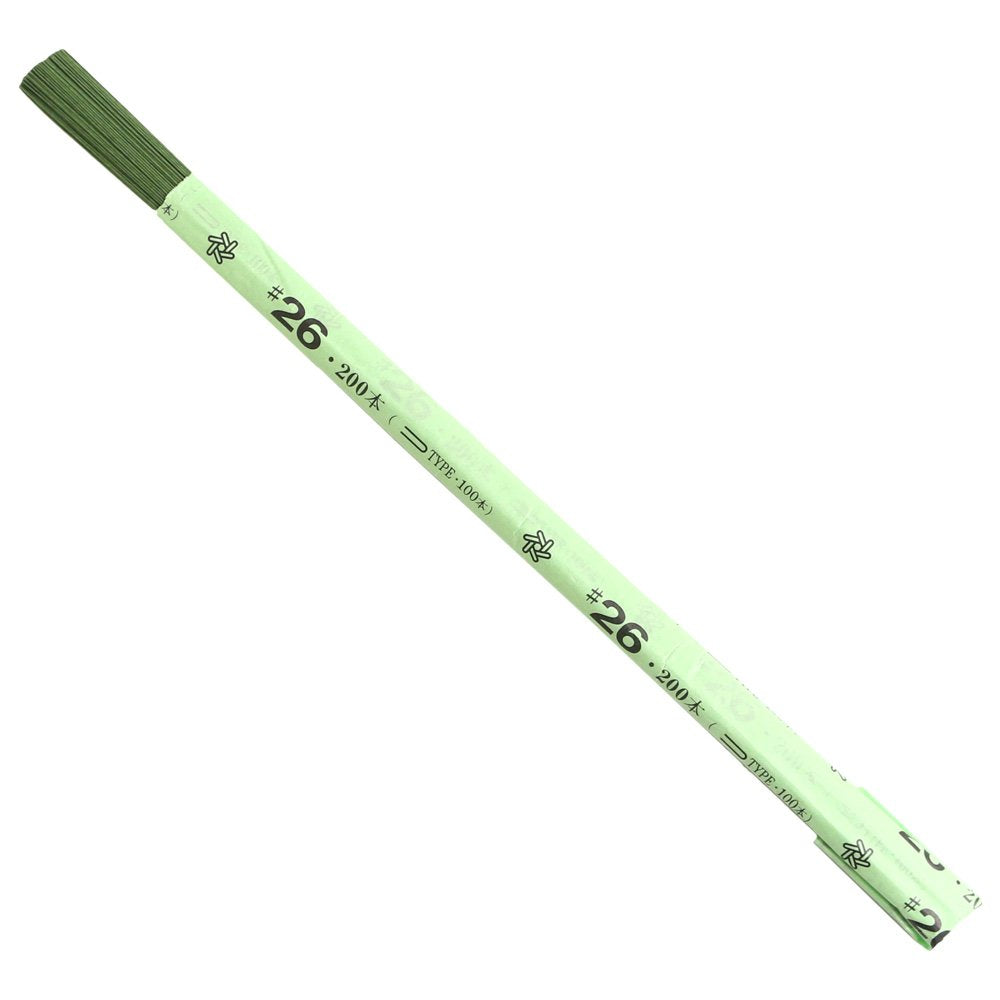 NBK MAF-J26G Ground Roll Wire, #26, Pack of 200, Total Length: 14.2 inches (36 cm), Green, Craft Supplies
