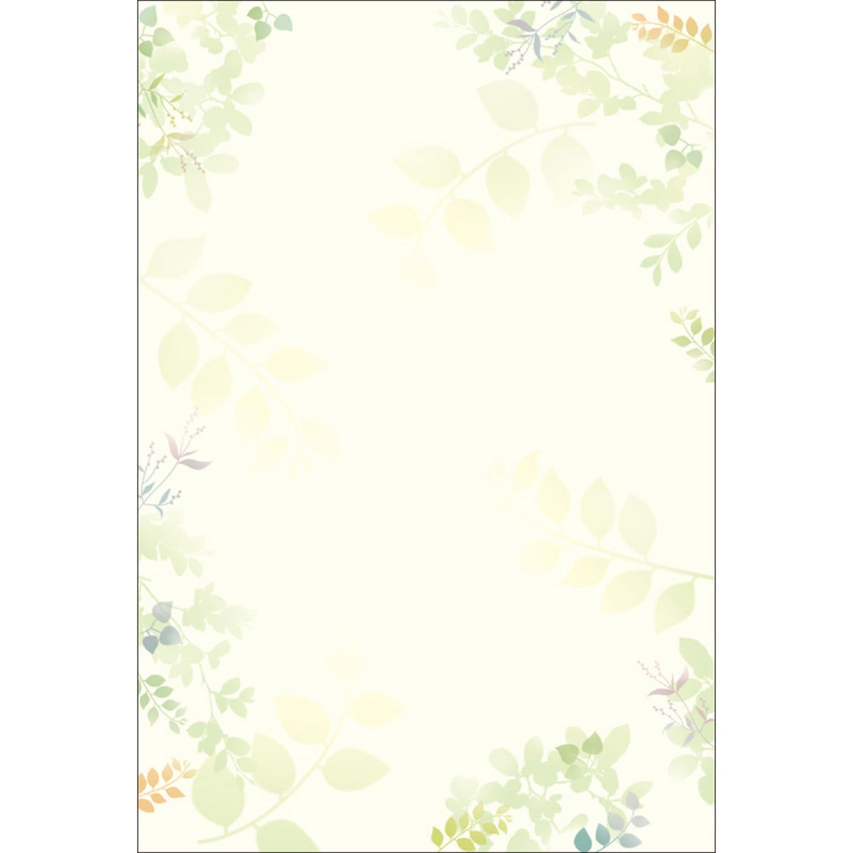 Sasagawa 4-1305 Inkjet Paper, Western Pattern Paper, Flail Set, Postcard Size, OA Compatible, Greens 100 Sheets