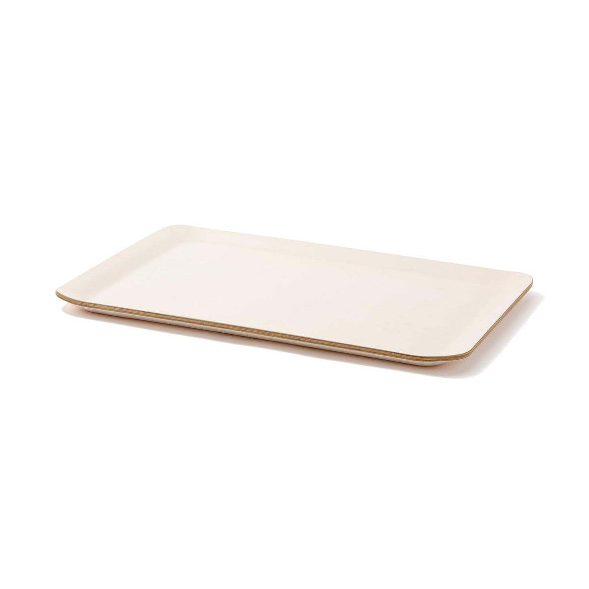 Francfranc Anti-Slip Wood Tray Square Pink