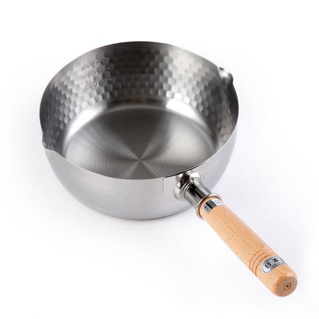 Japanese Stainless Steel Yukihira Saucepans 16cm Cooking Pot, 1.2 Quart, Made in Japan, 1-Pack