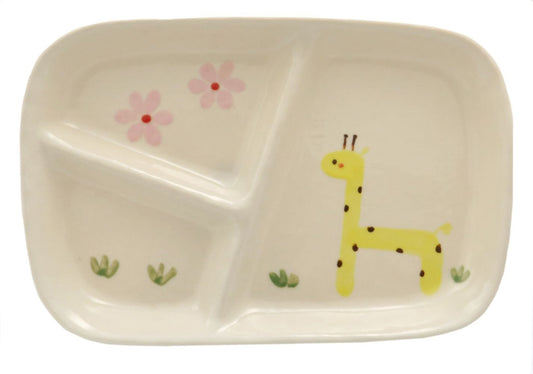 窯元SOUSEN Seto Ware Animal Lunch Plate Giraffe