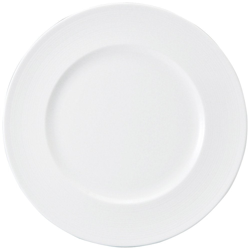 Narumi 51138-5734 Plate, Terrace Relief, White, 8.5 inches (21.5 cm), Dessert, Microwave Heating Compatible, Made in Japan