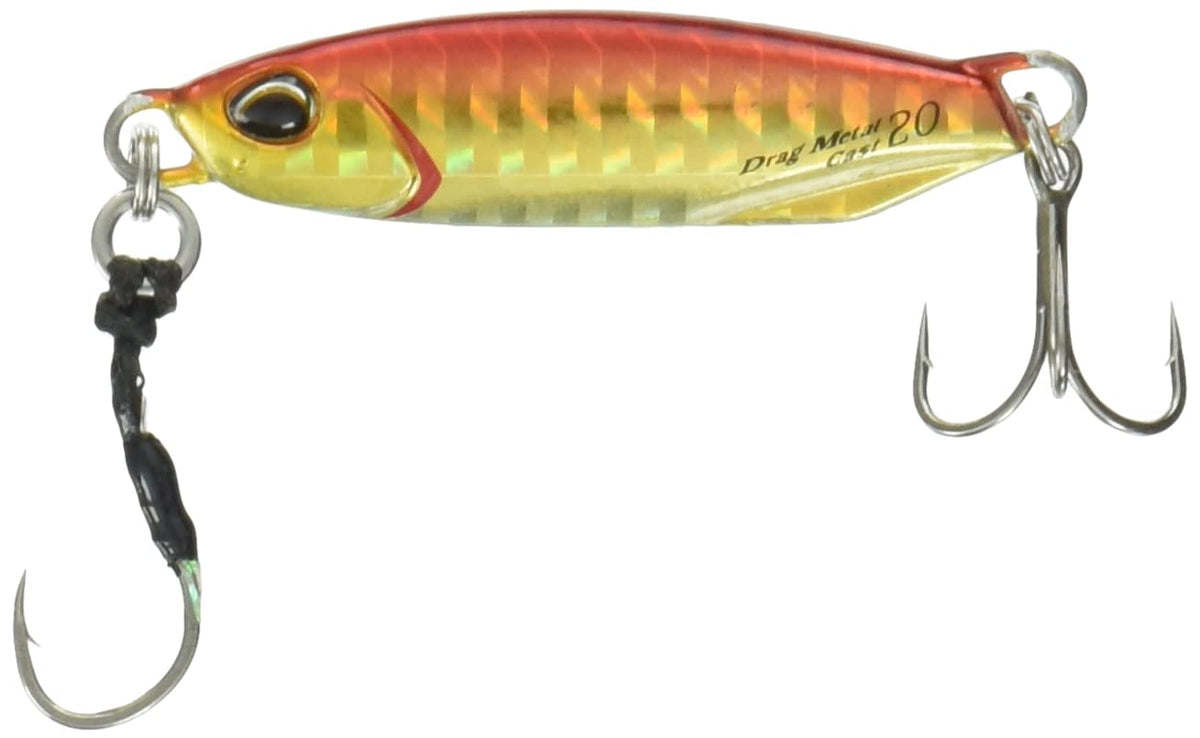 Duo PHA0026 Metal Jig, Drag Metal Cast, 1.9 inches (49 mm), 0.7 oz (20 g), Red Gold Lure