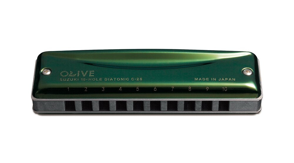 Suzuki Harmonica Olive-B, Multicolored