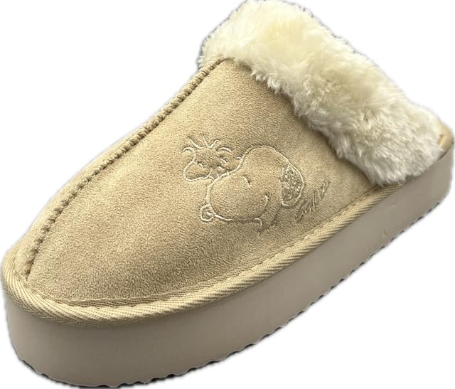 PEANUTS(ピーナッツ) Women's Clogs Slipper, Beige, LL