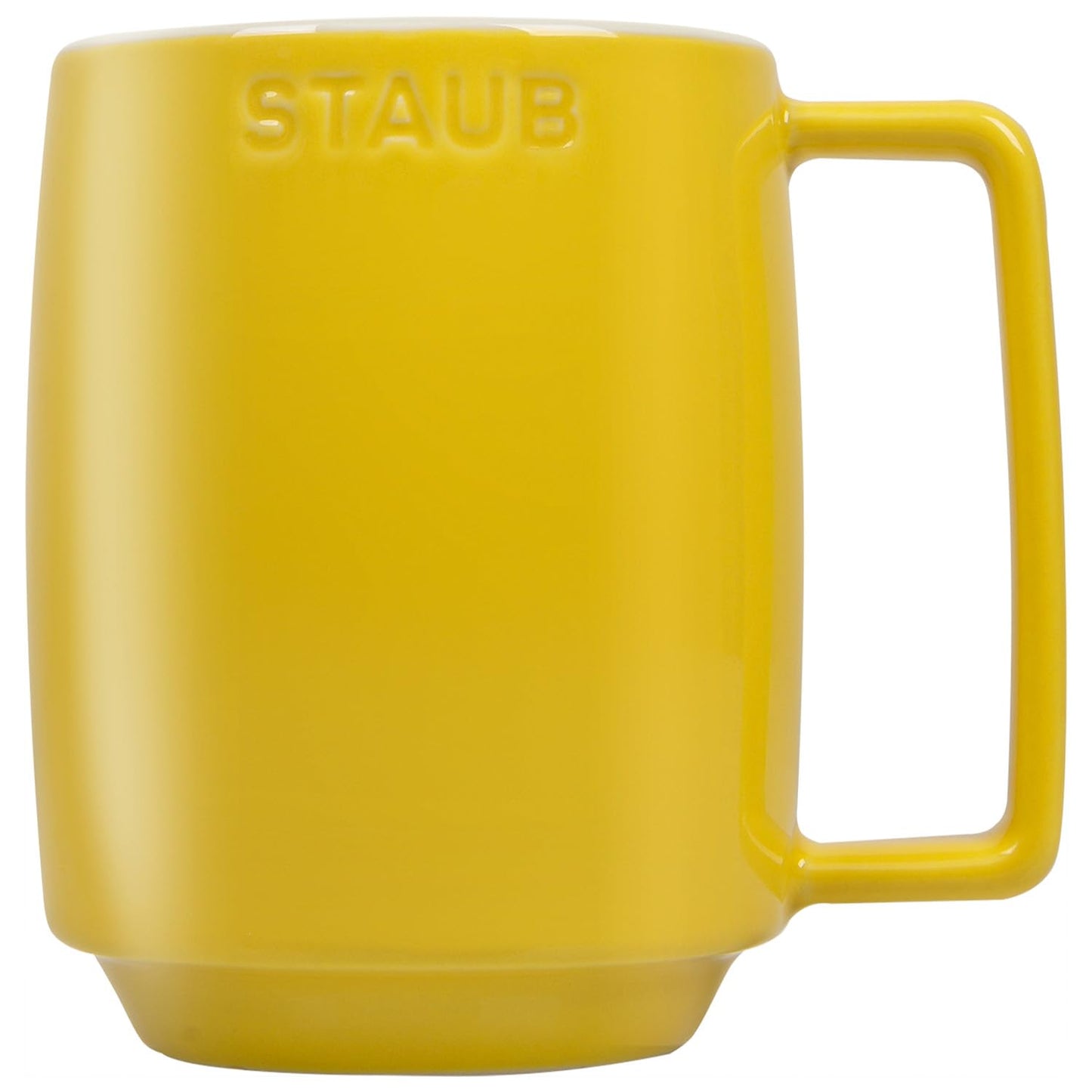 STAUB Ceramic Stacking Mug, Large Capacity, Citron Yellow, 16.7 fl oz (475 ml), Microwave Safe