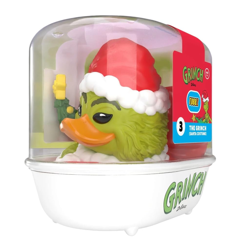 TUBBZ First Edition: The Grinch - Santa Outfit Grinch Cosplaying Rubber Duck Vinyl Figure