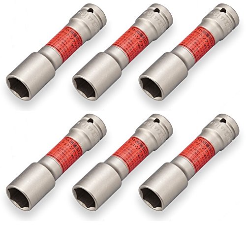 tone (Tone) Impact Thin Shape ronguhoirunattosoketto A – 19ln – 6S Bayonet 12.7 mm Square Red Double Face Width 19 mm, 6 Pieces, 50-Pack