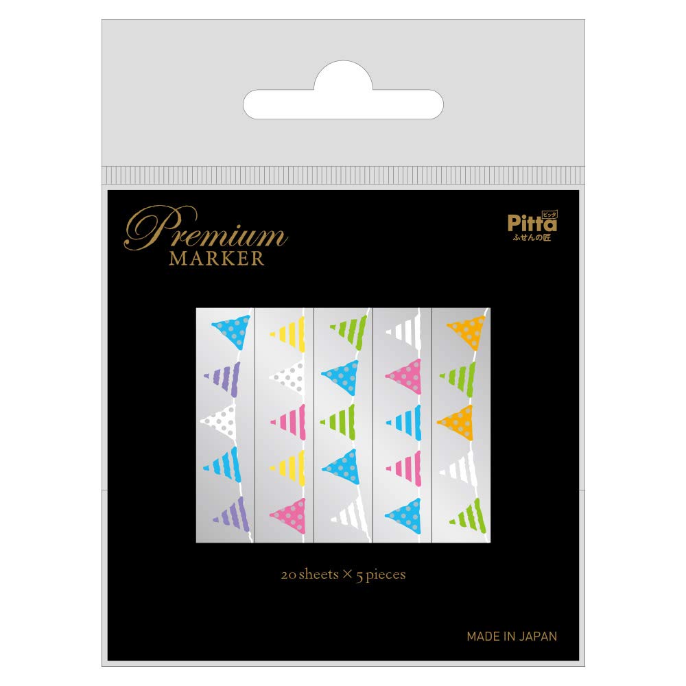 Cluster Japan C-PM-07-2P Premium Sticky Notes, 2 Pack, Triangle Flag