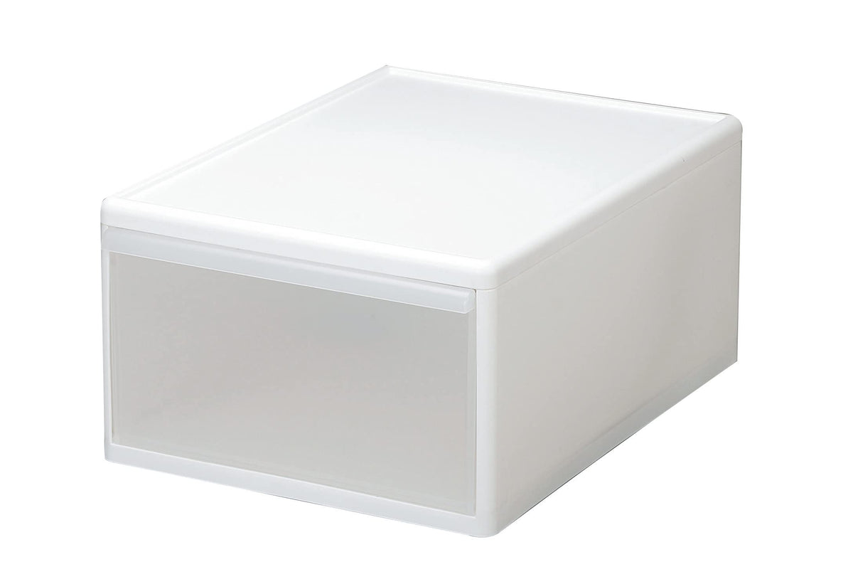 Like-it Storage Case, White, Approx. Width 13.4 x Depth 18.5 x Height 8.7 inches (34 x 46.5 x 21.5cm), Combinable Storage Case, Wide M (Made in Japan) MOS-03