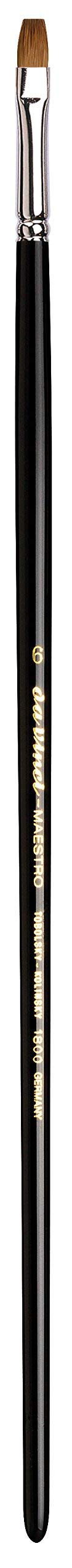 da Vinci Oil & Acrylic Series 1800 Maestro Oil Paint Brush, Bright Kolinsky Red Sable, Size 6 (1800-6)