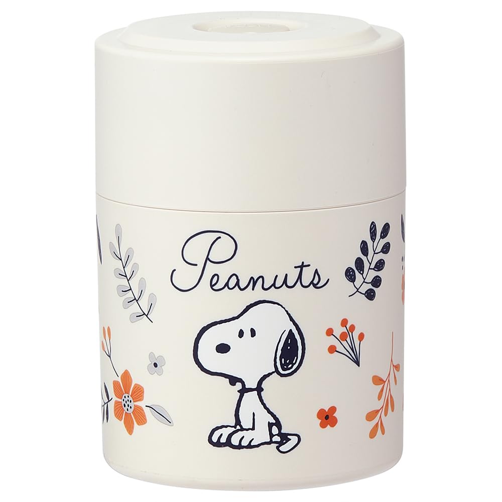 Skater POS5-A Push Button Sealed Storage Container, 18.2 fl oz (520 ml), Snoopy, Made in Japan