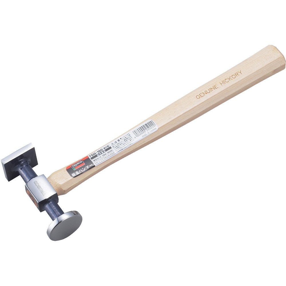 TRUSCO TSM-160 Sheet Metal Hammer, Round Flat X Square