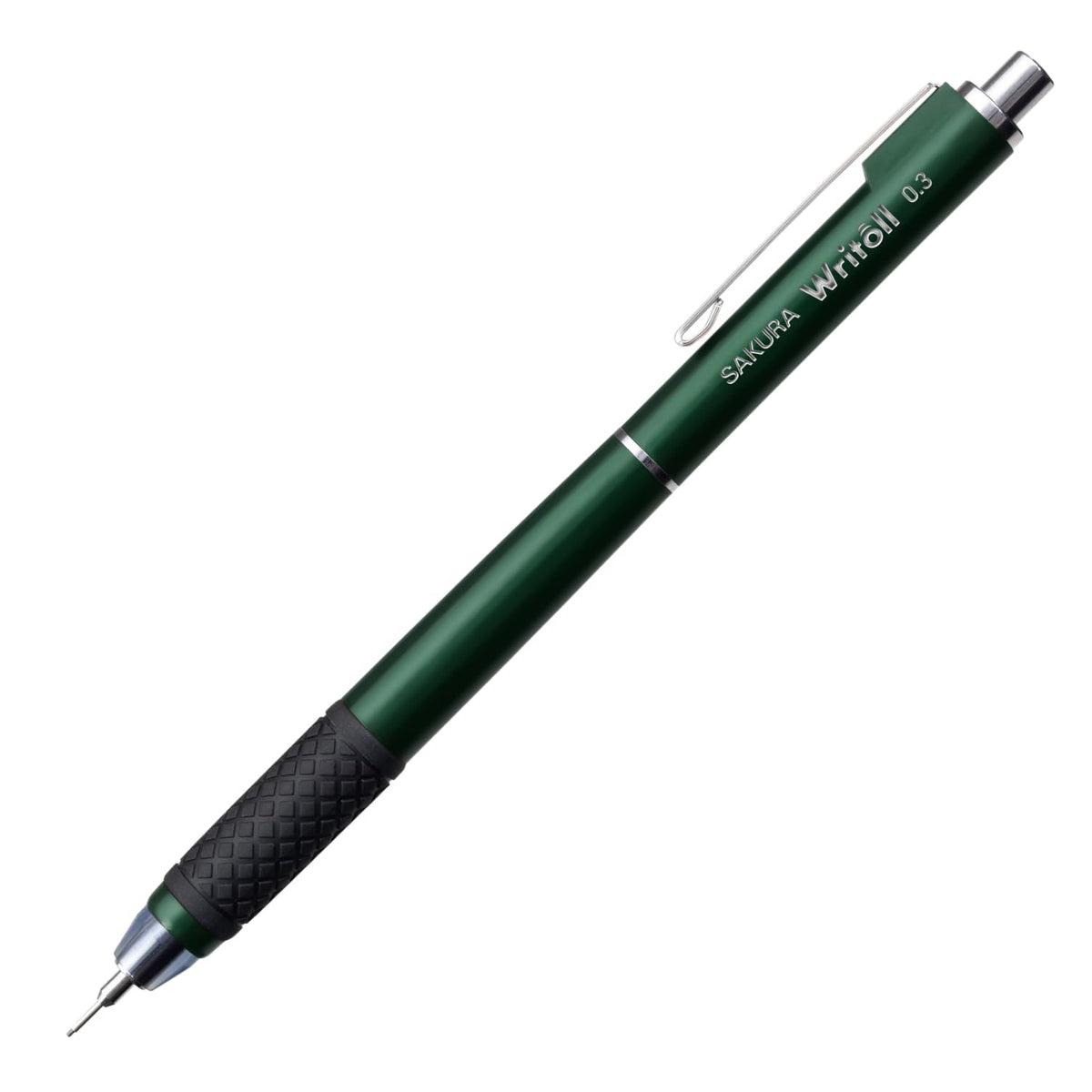 Sakura Writoll Mechanical Pencil with Retractable Tip • 0.3mm • Dark Green