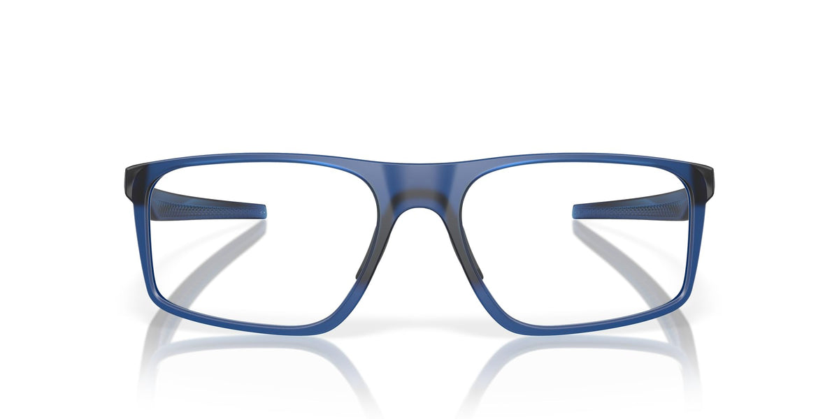Oakley OX8183 Bat Flip Prescription Eyewear Frames, Matte Transparent Blue/Demo Lens, 56 mm