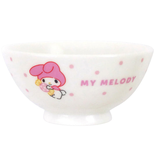 Sanrio 335102 My Melody Rice Bowl, 4.3 x 2.2 inches (11 x 5.5 cm), Microwave Safe, Dishwasher Safe, Characters Sweets & Dots, Made in Japan