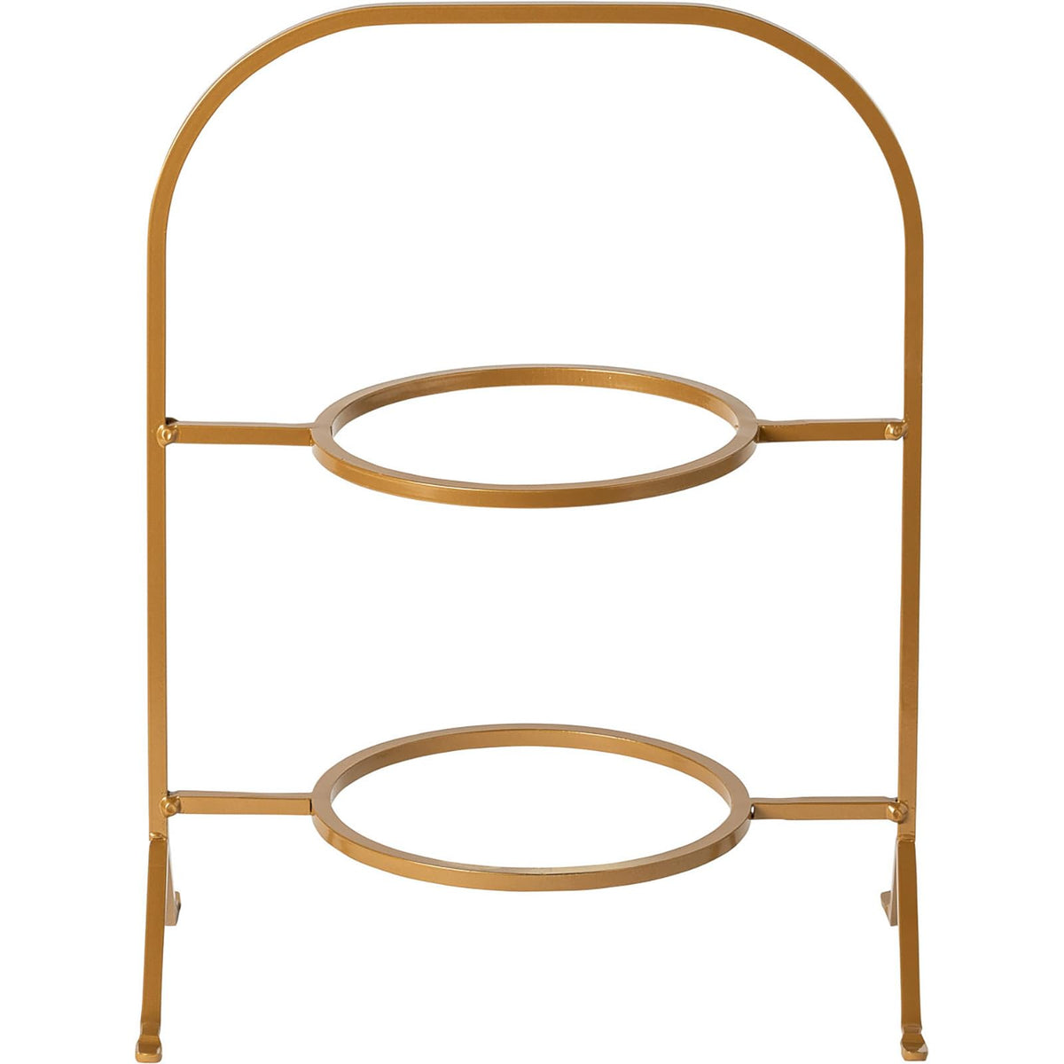Costa Nova O30396-GLD Cake Stand, Afternoon Tea Stand, 2 Tier Round, Approx. 9.4 x 5.9 x 12.6 inches (24 x 15 x 32 cm), Microwave, Dishwasher Safe, Marrakesh, Gold