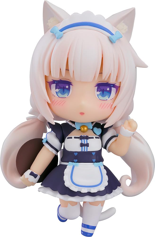 Good Smile Company Nekopara Sekai Connect Nendoroid Vanilla "Nekopara Sekai Connect" Ver. Plastic, Pre-painted Action Figure, Non-scale, Exclusive Base Included, Total Height Approx. 3.9 inches (100