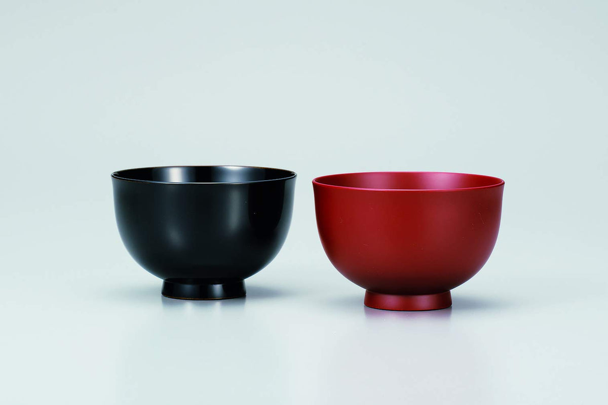 土谷漆器 Tsuchiya Lacquerware 34-1721 Married Couple Bowl, Black, Vermilion, Diameter 4.3 inches (11.0 cm), Wooden Pot, Ancient Vermilion, Black Lacquer