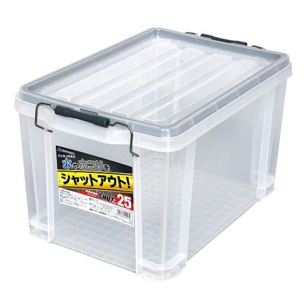 JEJ Astage Storage Box, Made in Japan, Simple Sealed Container with Seals, Stacking, Sealed Container, Shut #25, Disaster Prevention, Width 11.6 x Depth 17.3 x Height 10.2 inches (29.5 x 44 x 26 cm)