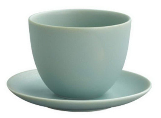 KINTO 17145 PEBBLE Cup & Saucer, 6.1 fl oz (180 ml), Moss Green