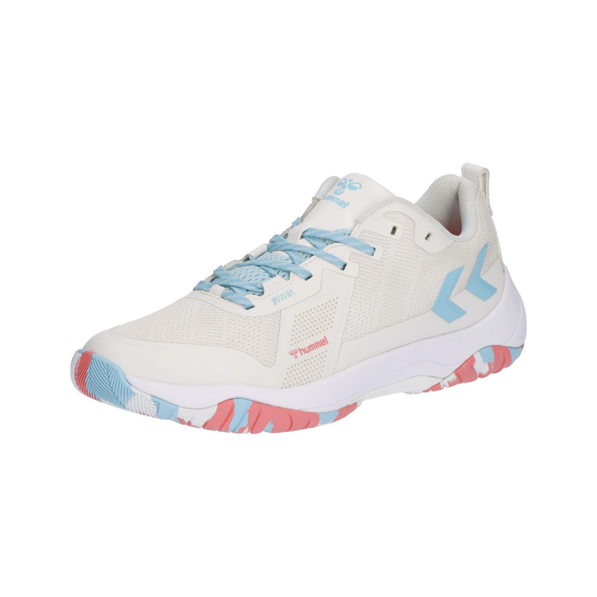 Hummel Unisex Adults' Komet Power 3.0 Handball Shoes, White x Turquoise (1062), 30.0 cm