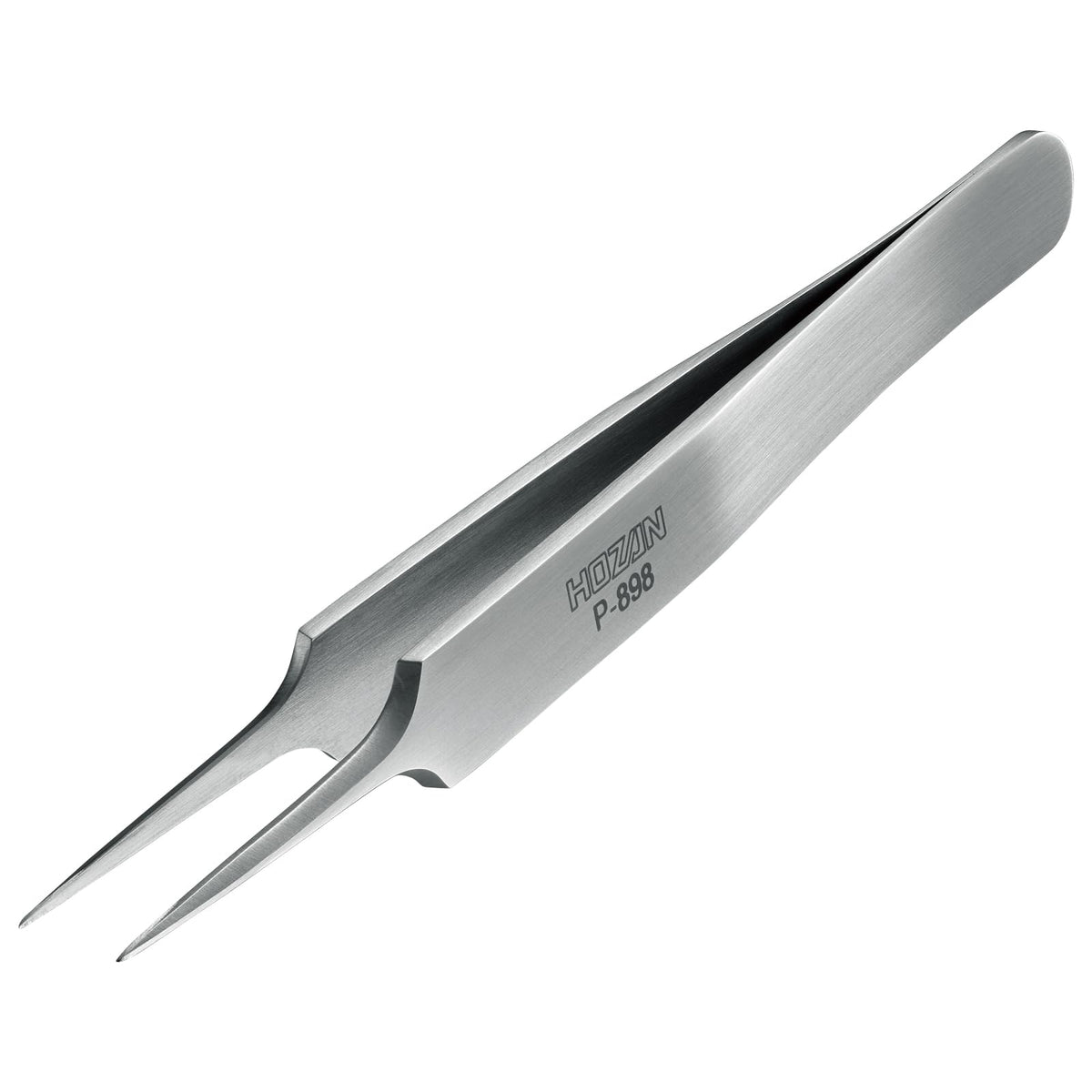 Hozan P-898 Tweezers (Strong Type), Thick, Heavy Duty Specifications, Material: Stainless Steel, Total Length: 4.3 inches (110 mm), Tip Width: 0.1 inches (0.25 mm)