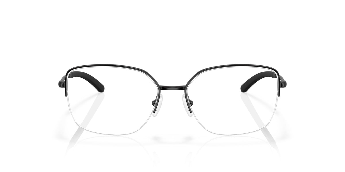 Oakley Womens OX3006 Moonglow Rectangular Prescription Eyewear Frames, Satin Black/Demo Lens, 55 mm