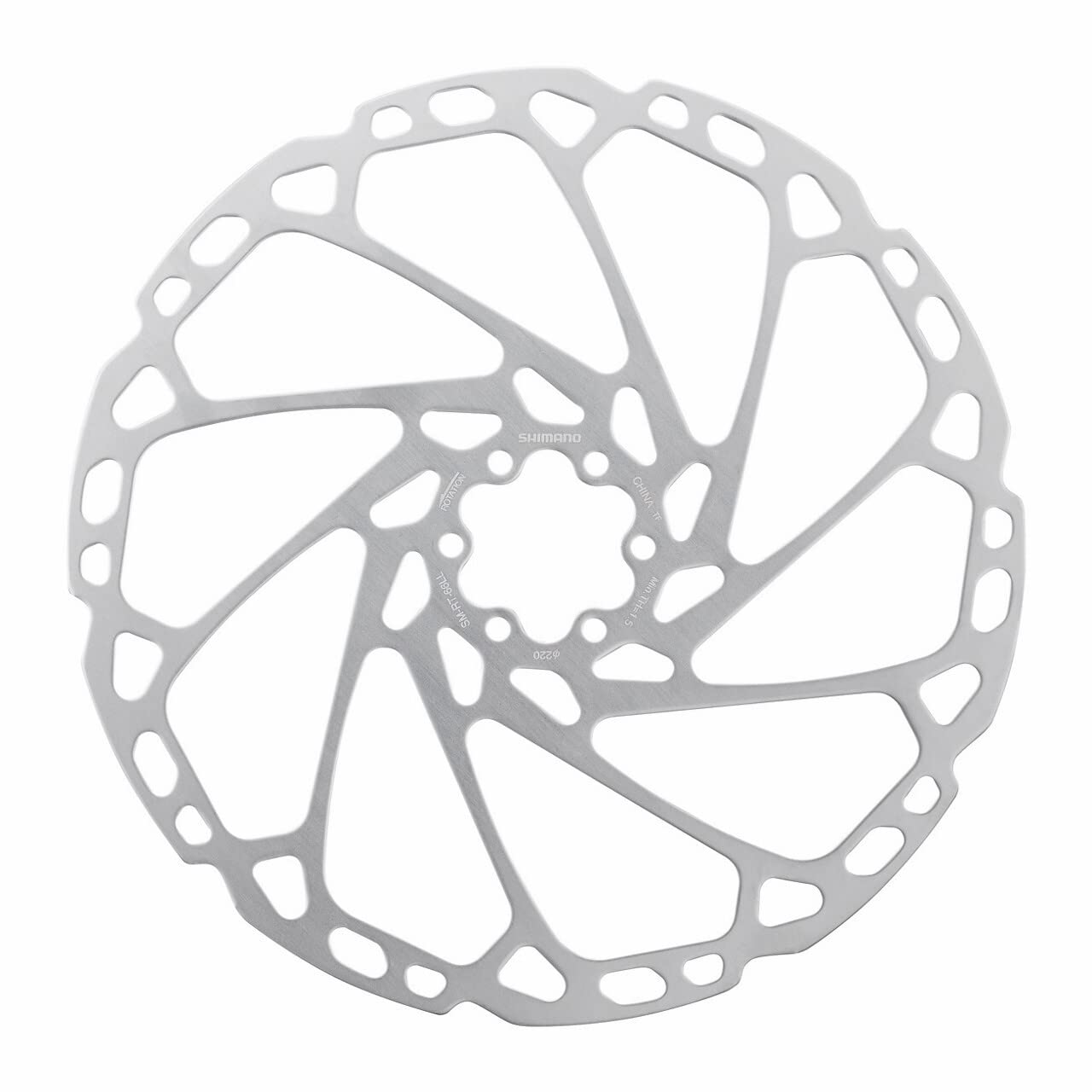 SHIMANO Rotor 220 mm 6-Bolt Discs, Adult Unisex, Multicolour (Multicoloured), One Size