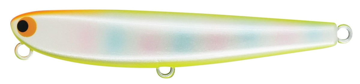 POZIDRIVEGARAGE Jigminnow Flat Flutter 95S, 3.7 inches (95 mm), 0.7 oz (20 g), Chart Back Rainbow #10 Lure