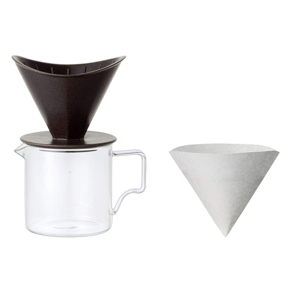 KINTO OCT 28902 Brewer Jug Set, 2 Cups, Black