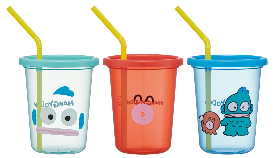Skater SIH3ST-A Sanrio Tumbler with Straw, 3 Pieces, 11.8 fl oz (320 ml), Made in Japan