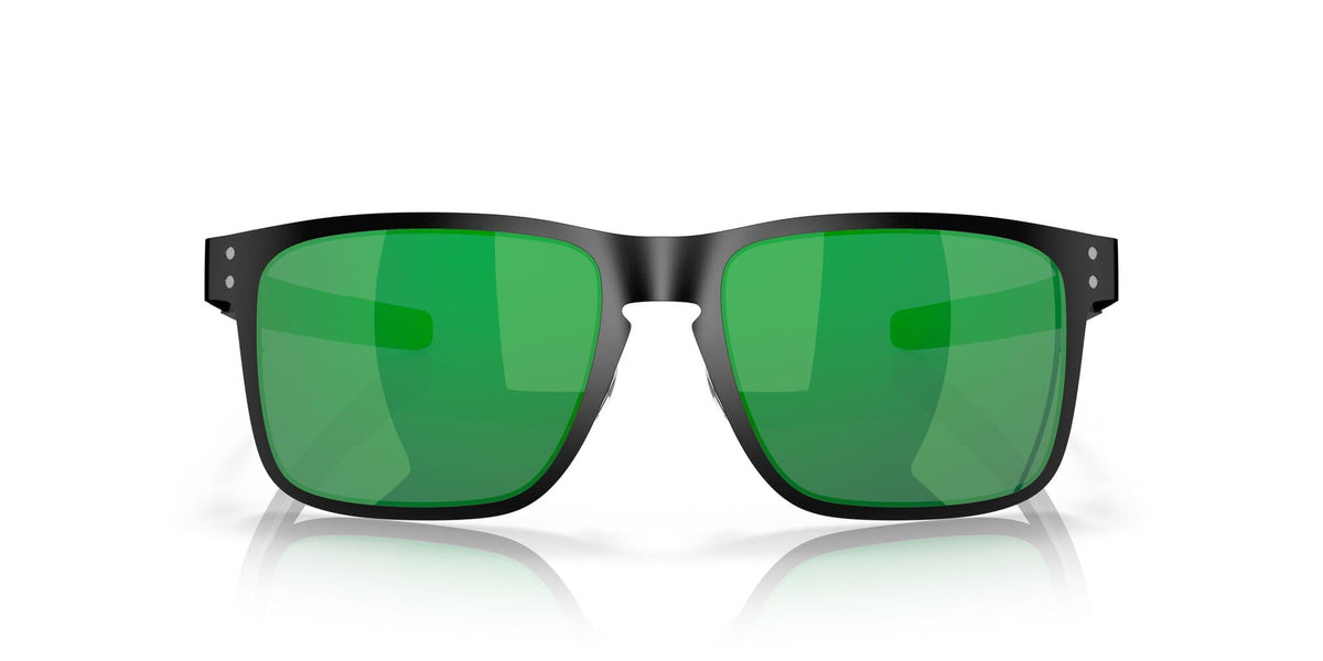Oakley Man Sunglasses Matte Black Frame, Jade Iridium Lenses, 55MM