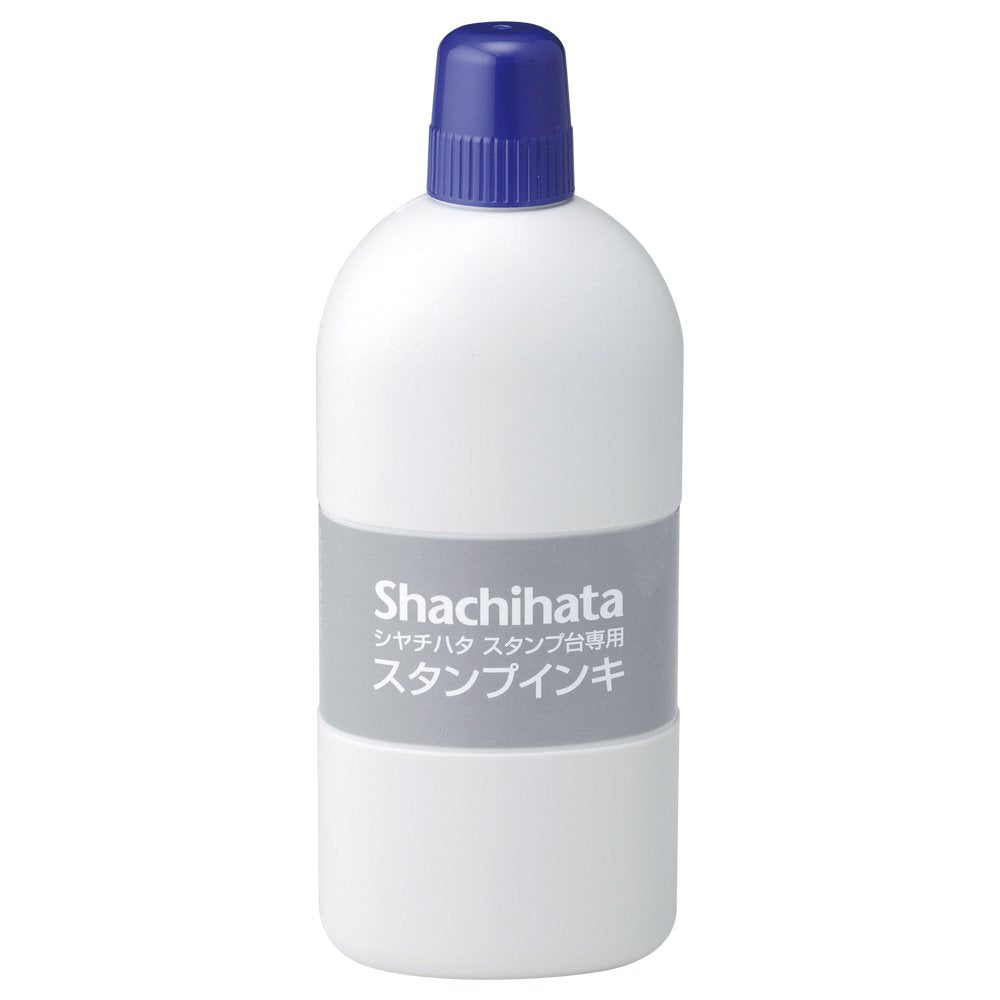 Shachihata SGN-250-B Stamp Ink for Stamp Stand, Large Bottle, Indigo