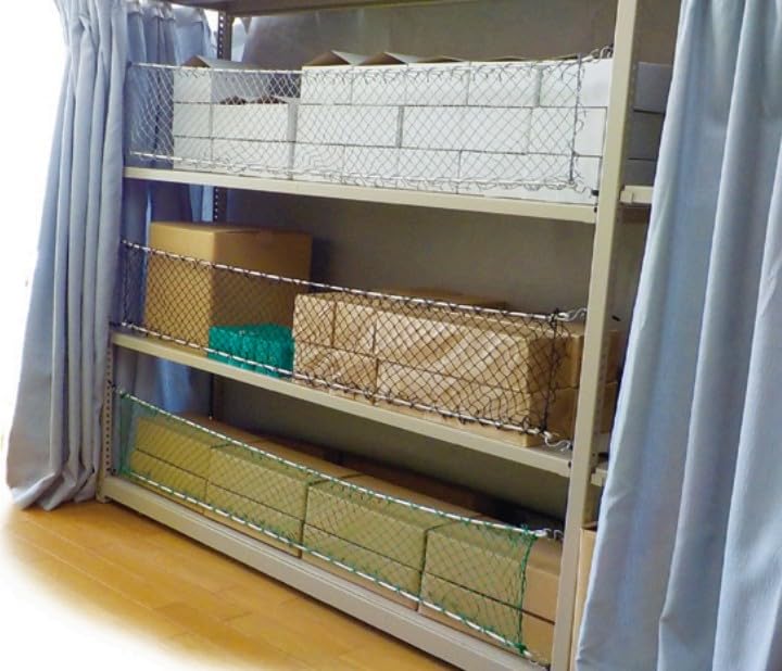 Uzawa Net Shelf Fall Prevention Net, For Shelves, Fall Prevention, Earthquake Prevention, Net, Fall Prevention, White, Net Size: 17.7 x 43.3 inches (450 x 1100 mm), Net Size: 23.6 x 47.2 inches (600 x