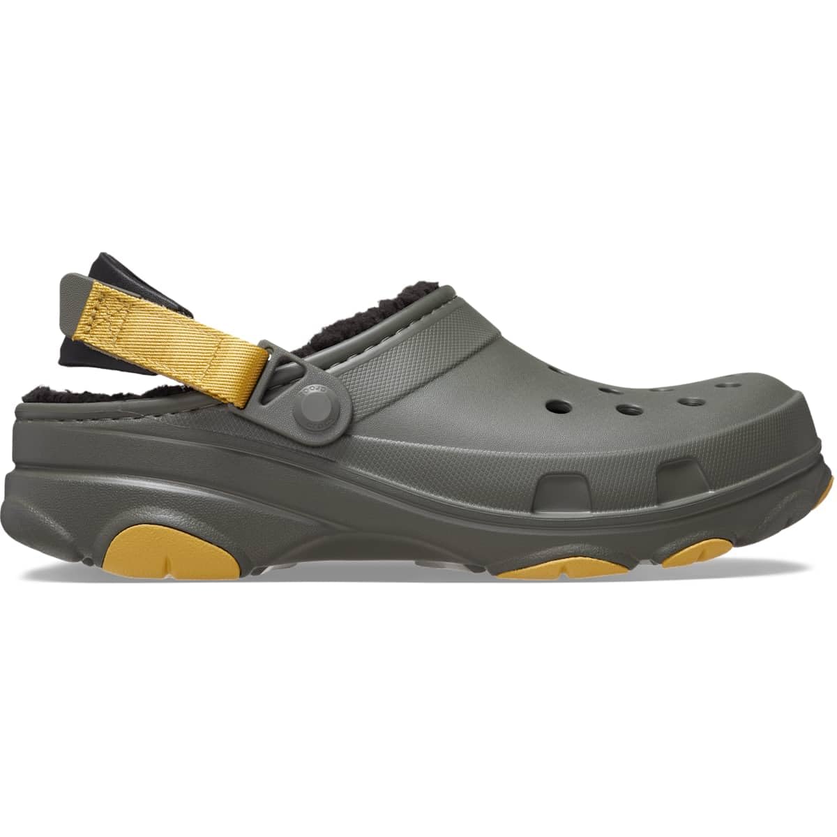 Crocs Unisex-Adult Classic All Terrain Lined Clogs, Dusty Olive, 7 Women/5 Men