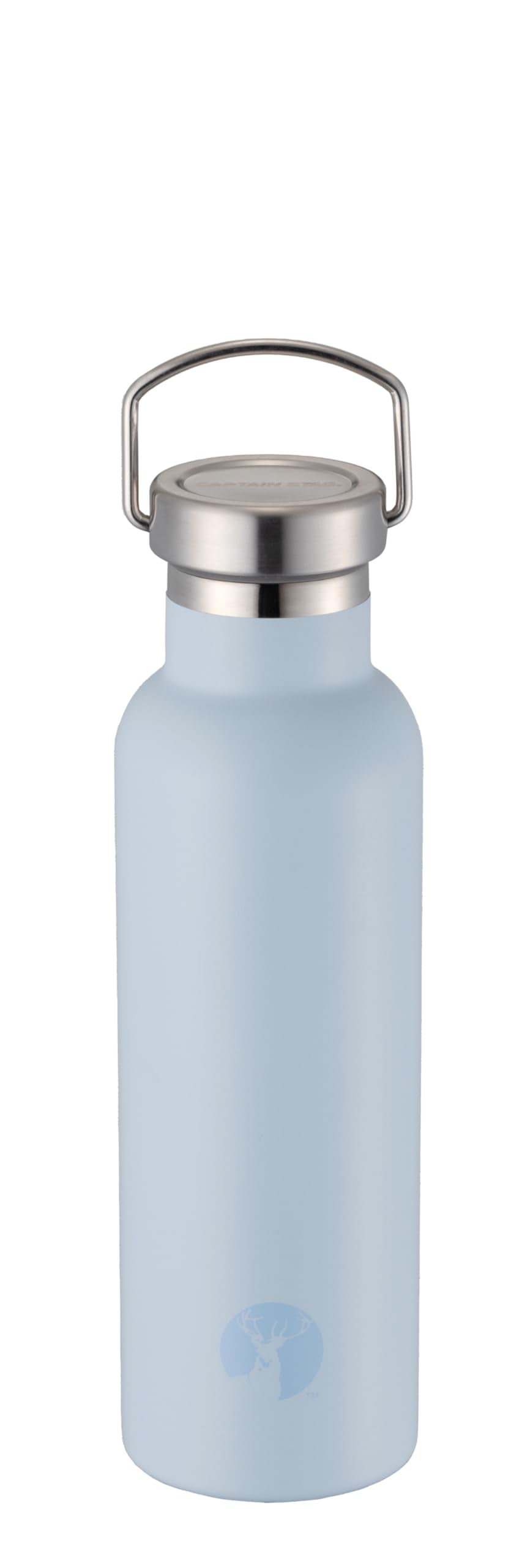 Captain Stag UE-3662 Sports Bottle, Direct Drinking, Double Stainless Steel, Vacuum Insulated, Cold Retention, New HD Bottle, 20.3 fl oz (600 ml), Ice Blue