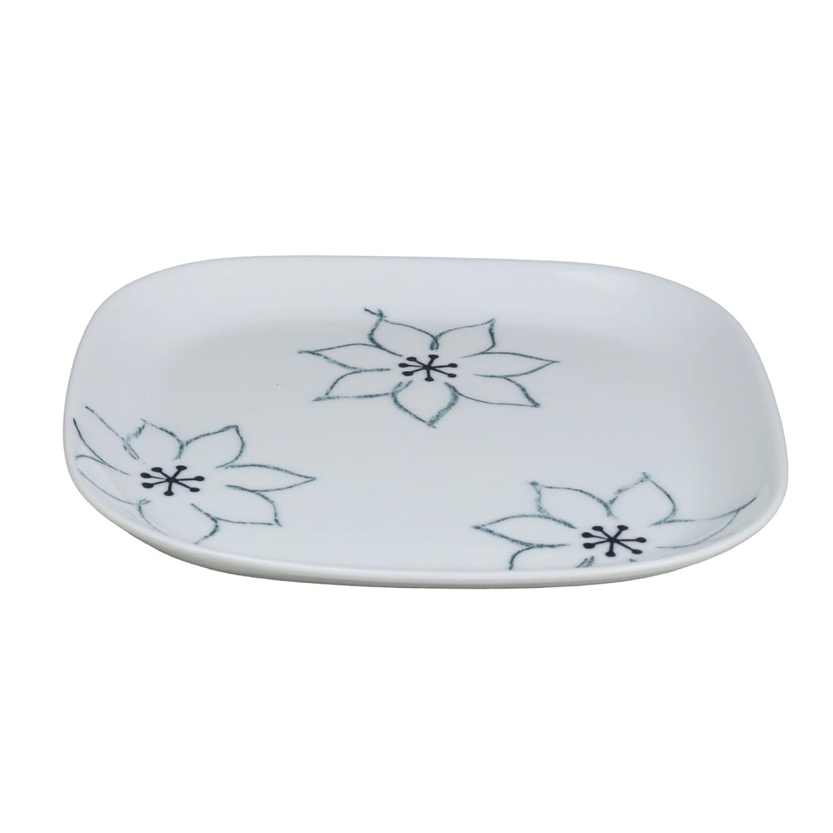 Yukui Romance Hand-Painted Flower Morning Plate, 1 Piece, Made in Japan, Hasami Ware