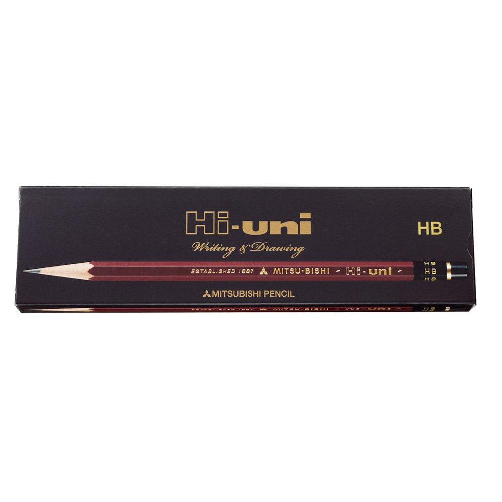 Mitsubishi Pencil HUKHB High Uni K HB, 1 Dozen Pencils, Paper Box