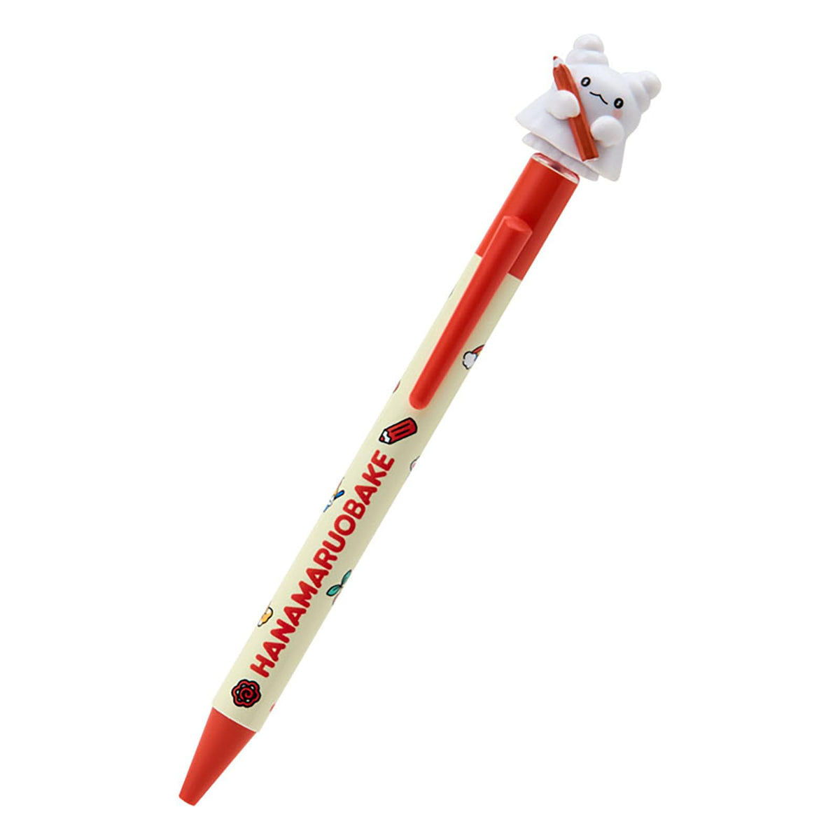 Sanrio 927139 Hanamaru Ghost Ballpoint Pen with Mascot, ABS Resin, Ink Color: Black