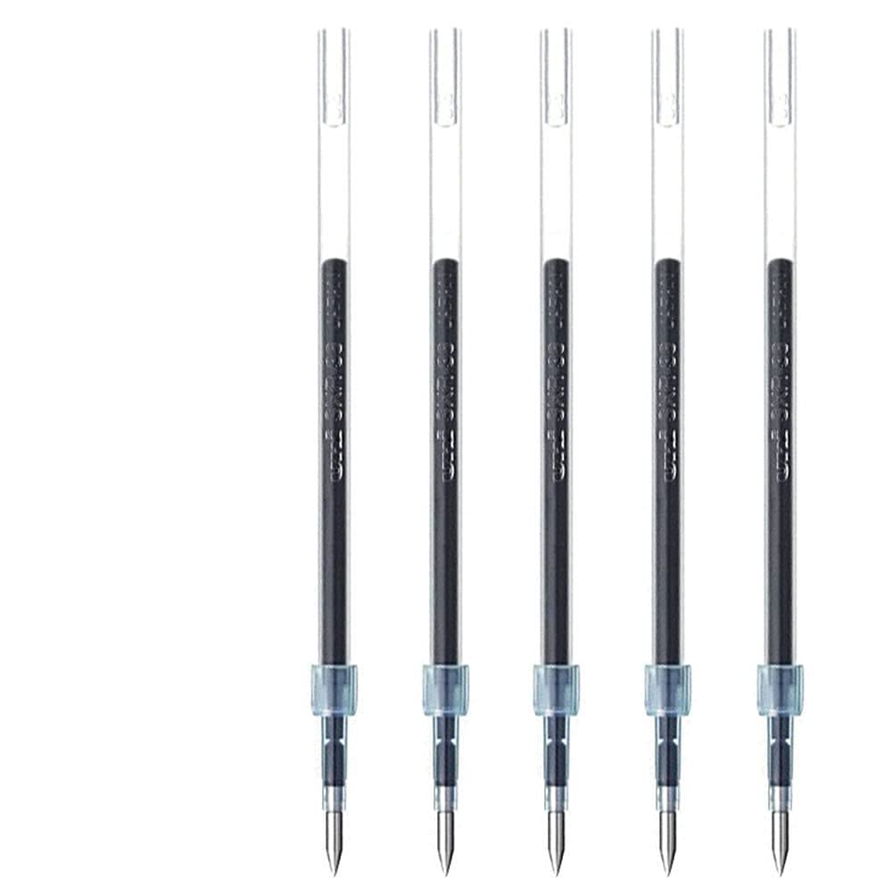 Uni SXR-38 Jetstream Knock Ballpoint Pen Refill 0.38 mm - Black Ink 5 Set