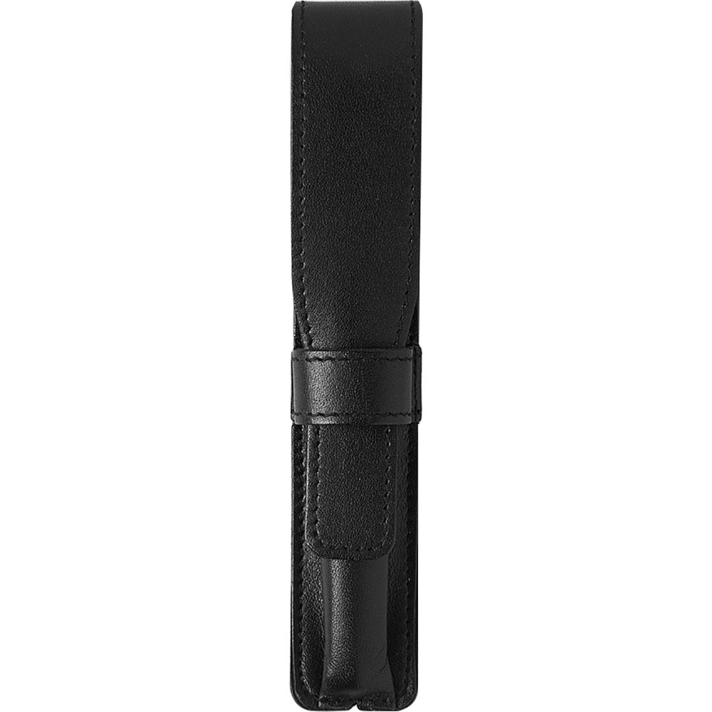 Kuretake FAQ148-999 Pen Case, For Fountain Pen, Genuine Leather, Black, Black