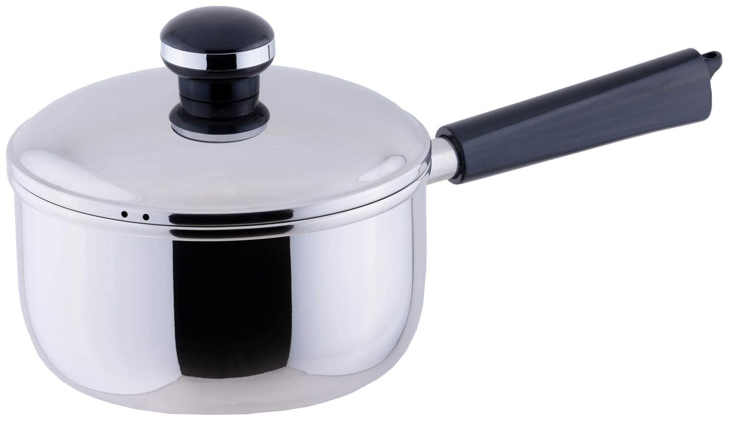 Miyazaki Seisakusho OJ-3 Objet One-Handled Pot, 6.3 inches (16 cm), Saucepan, Made in Japan, IH Compatible, Lightweight