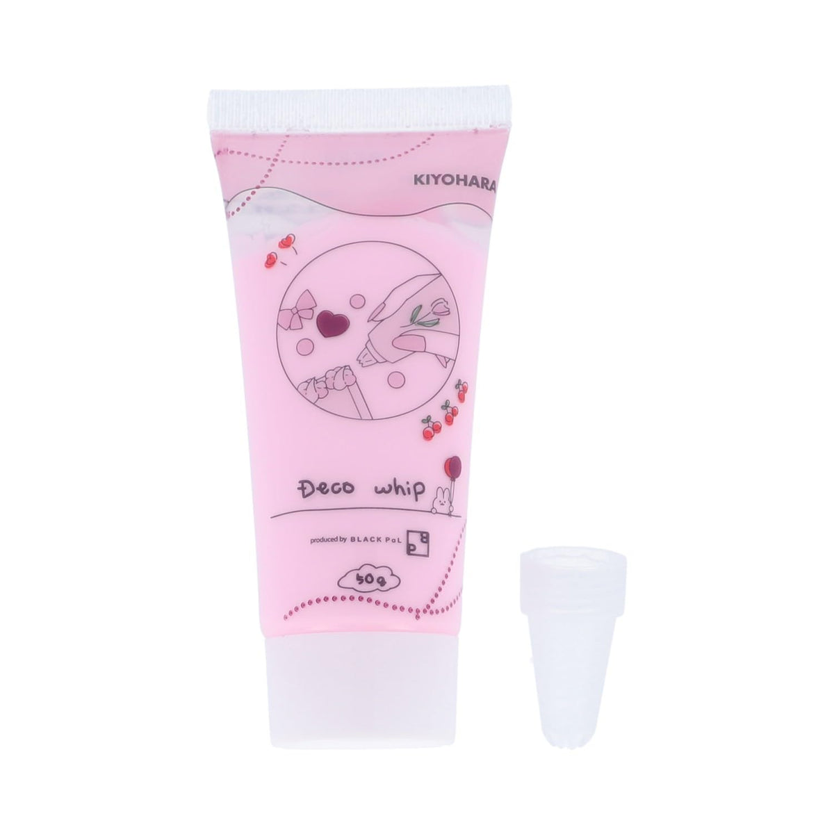 Kiyohara DW-01 Sweet Deco Whip, 1.8 oz (50 g), Pink with Piping Mouth