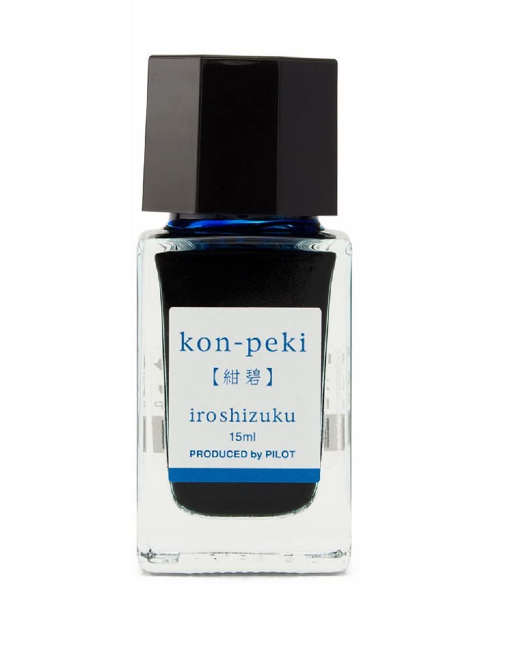 Pilot Iroshizuku Mini Bottled Fountain Pen Ink kon-peki 15ml Bottle INK-15-KO Japan Import with Original Stylus Ballpoint Touch Pen