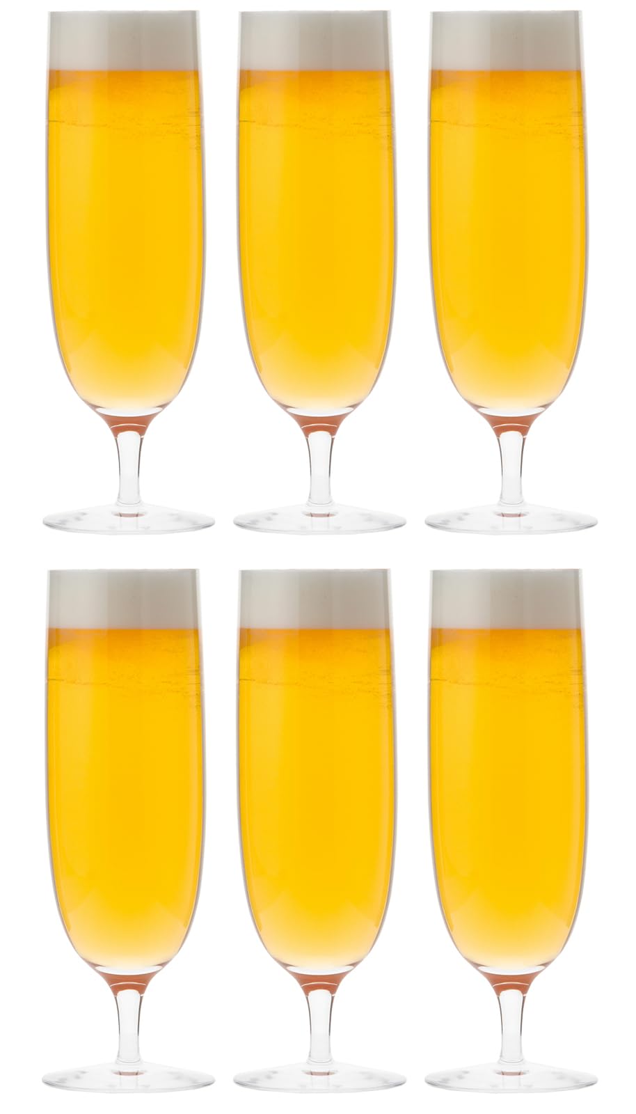 Toyo Sasaki Glass Beer Glass, Legato (Legs, Lines, Beauty, People), Pilsner, 12.6 fl oz (375 ml), 6 Pieces, Physical Mouth Strengthening Glass, Break-Resistant, Made in Japan, Dishwasher Safe,